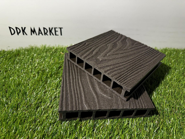 Террасная доска из ДПК Polywood Duo 3-D Венге Террасная доска из ДПК Polywood Duo 3-D Венге