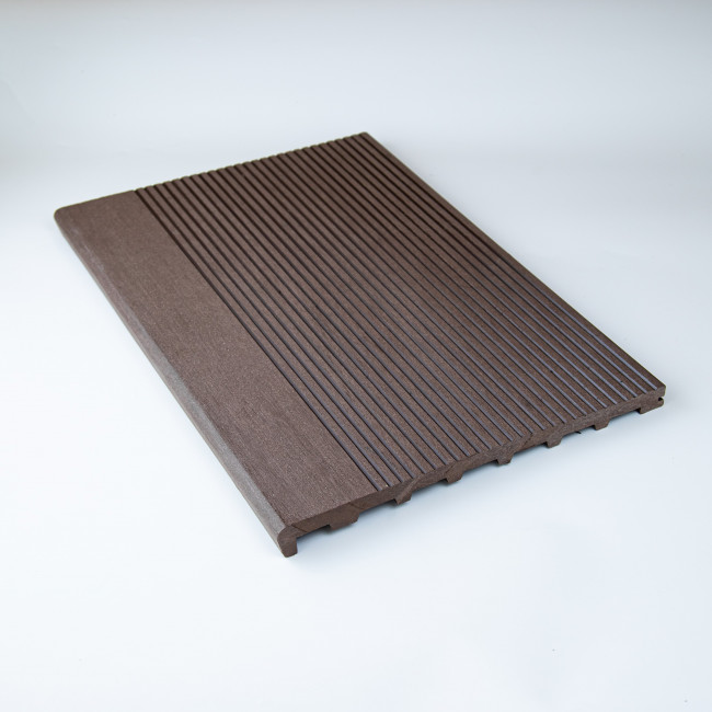 Ступень дпк Ecodecking полнотелая шоколад Ступень дпк Ecodecking полнотелая шоколад