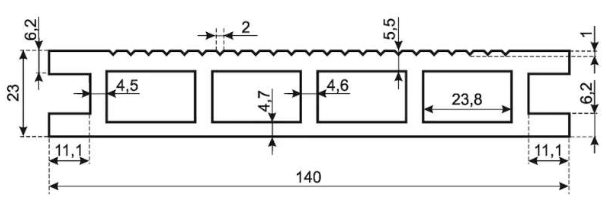 Террасная доска серия TABULA цвет Бук