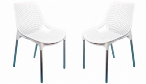 Стулья для уличных кафе белые