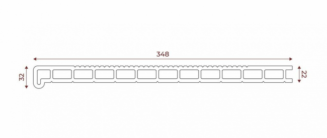 Ступени дпк TeraGrand пустотелые Шоколад