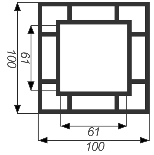 Столб из ДПК Faynag Wood Серебро